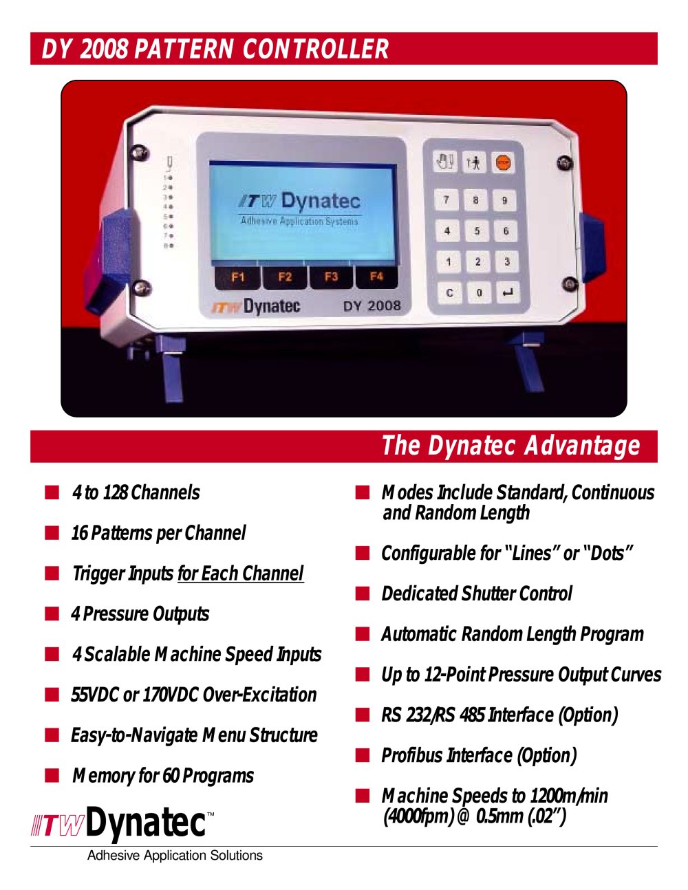 DY 2008 PATTERN CONTROLLER - ITW Dynatec