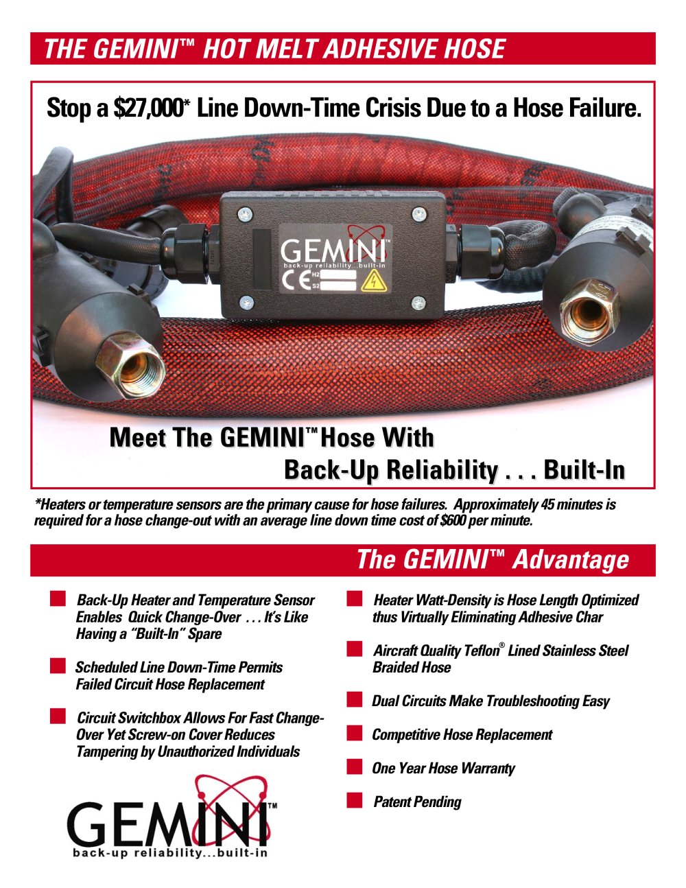 ITW Dynatec Gemini Hot Melt Adhesive Hose - ITW Dynatec
