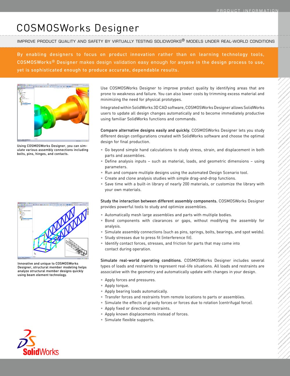 COSMOSWorks Designer - SOLIDWORKS