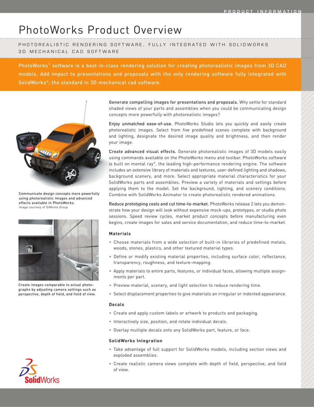 PhotoWorks Product Overview - SOLIDWORKS
