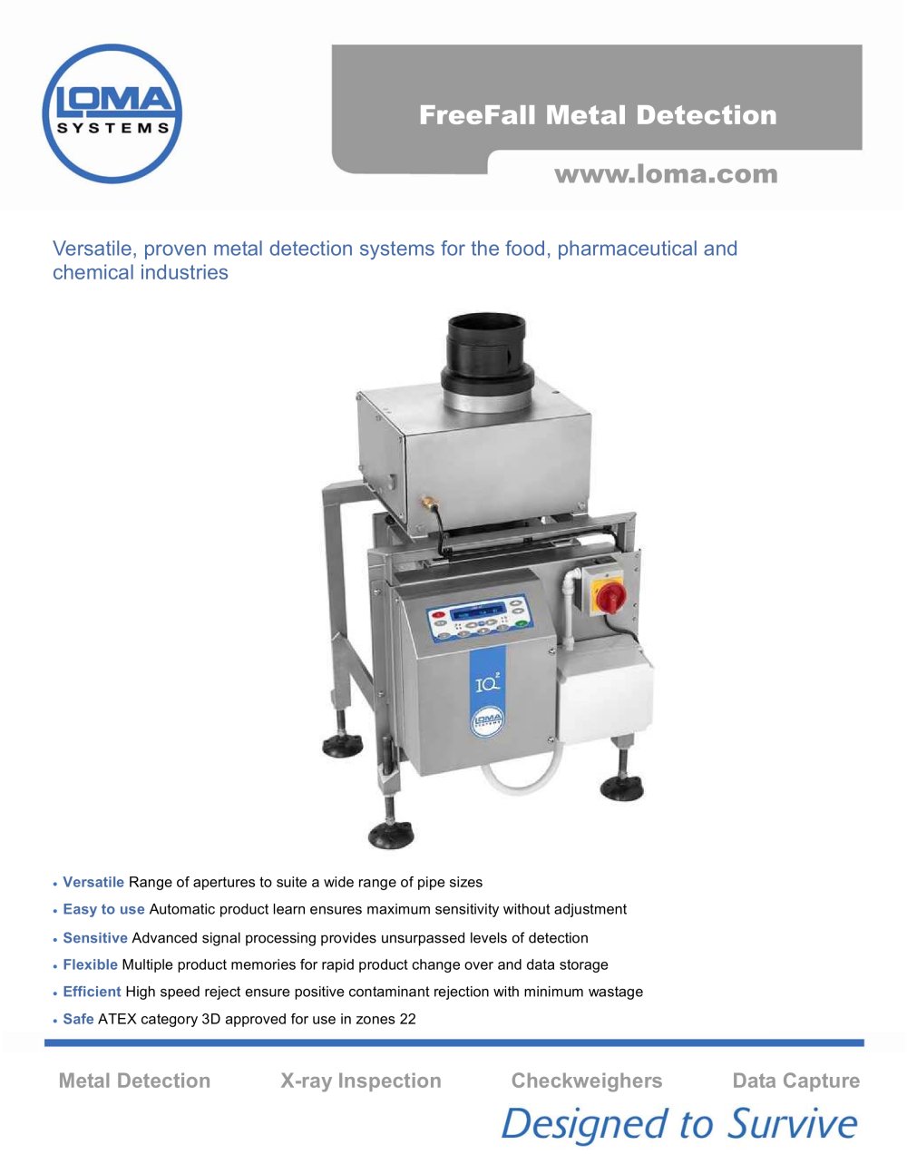 Free Fall Metal Detectors - Loma Systems