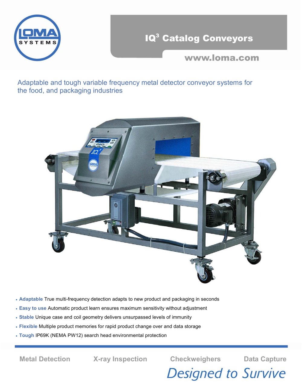 Metal Detector Conveyors - Loma Systems
