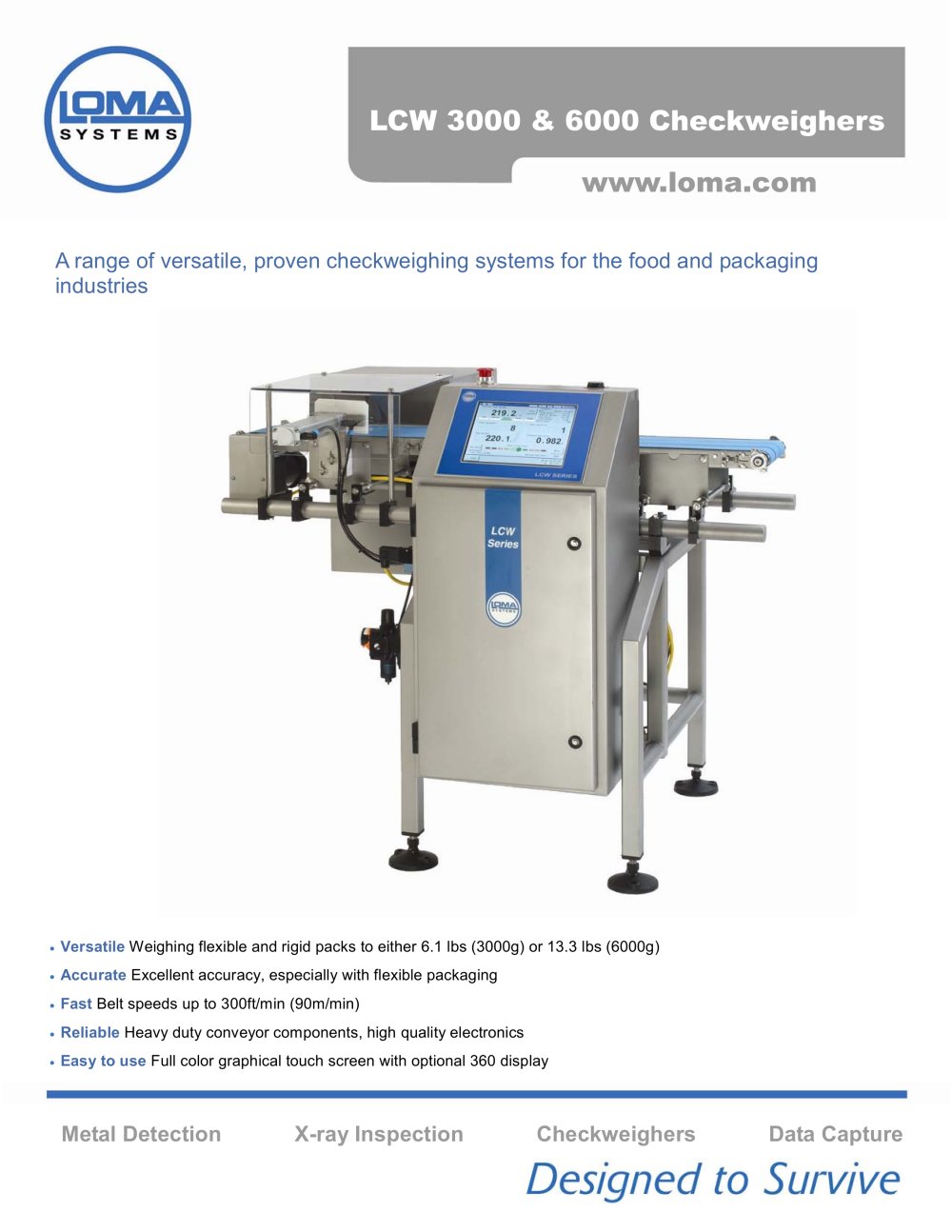Mid Range Checkweighers - Loma Systems