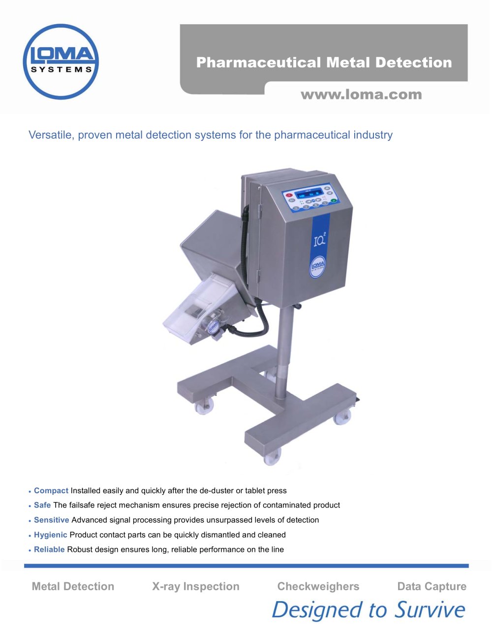 Pharmaceutical Metal Detectors - Loma Systems