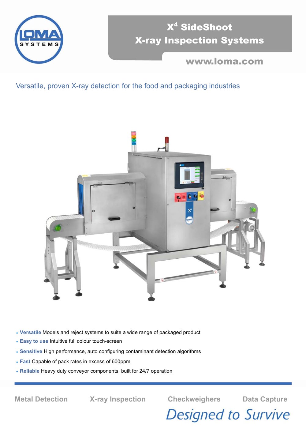 X4 SideShoot X-ray Inspection Systems - Loma Systems