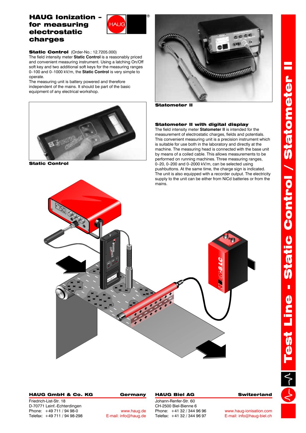Field intensity meters Static Control / Statometer II - HAUG