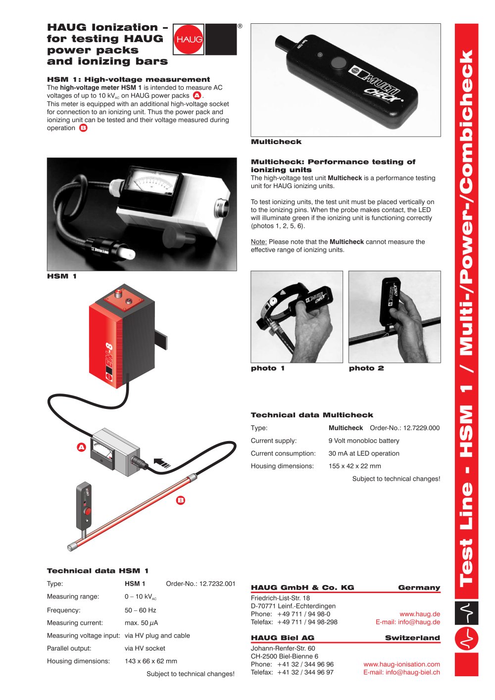 HSM 1 / Multi- / Power- / Combicheck - HAUG