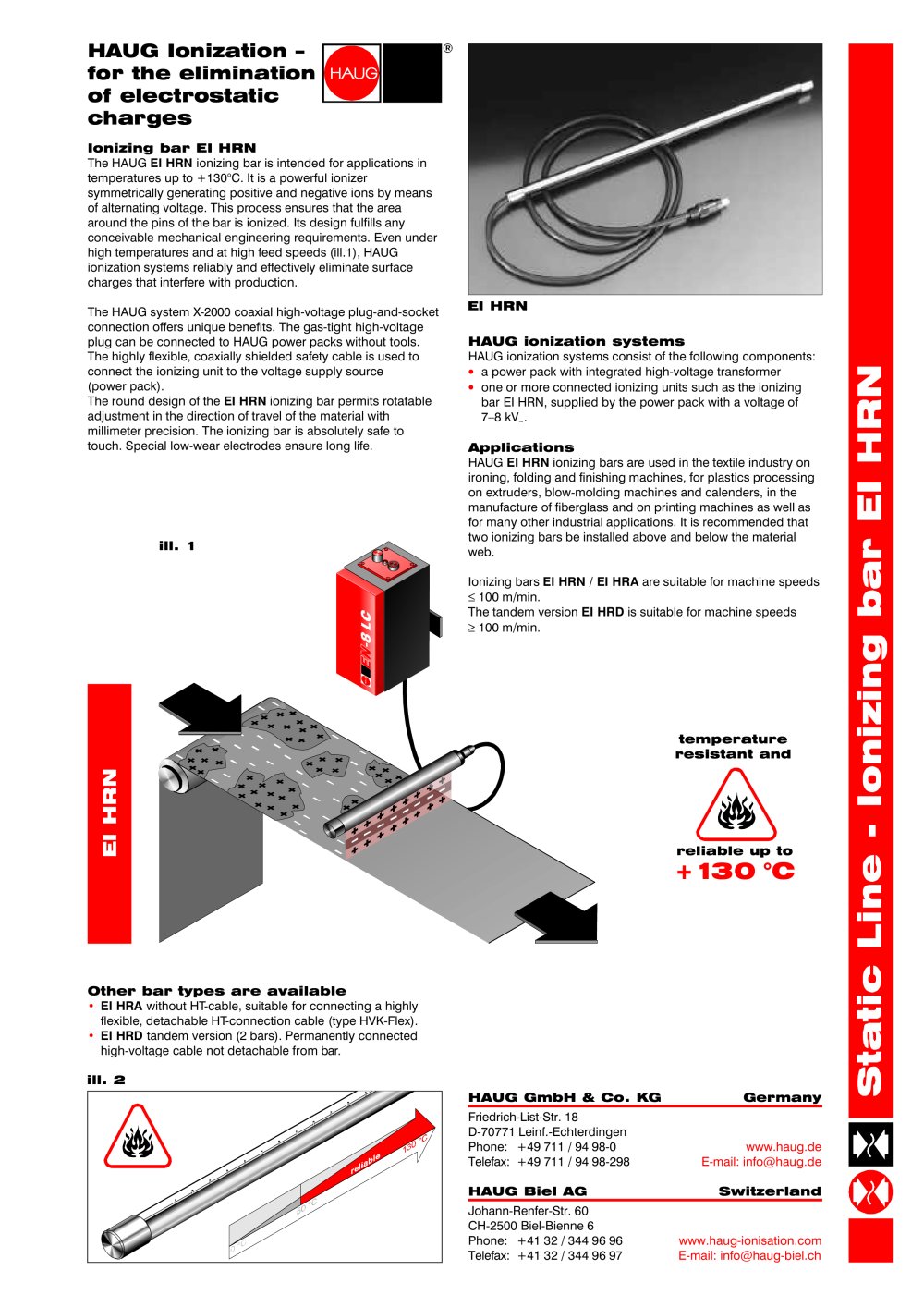 Ionizing bar  EI HRN - HAUG