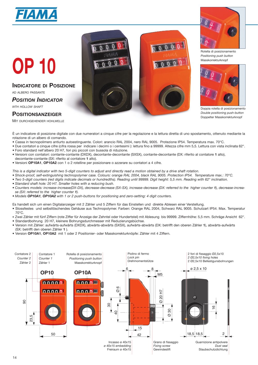 OP 10 Position indicator - FIAMA
