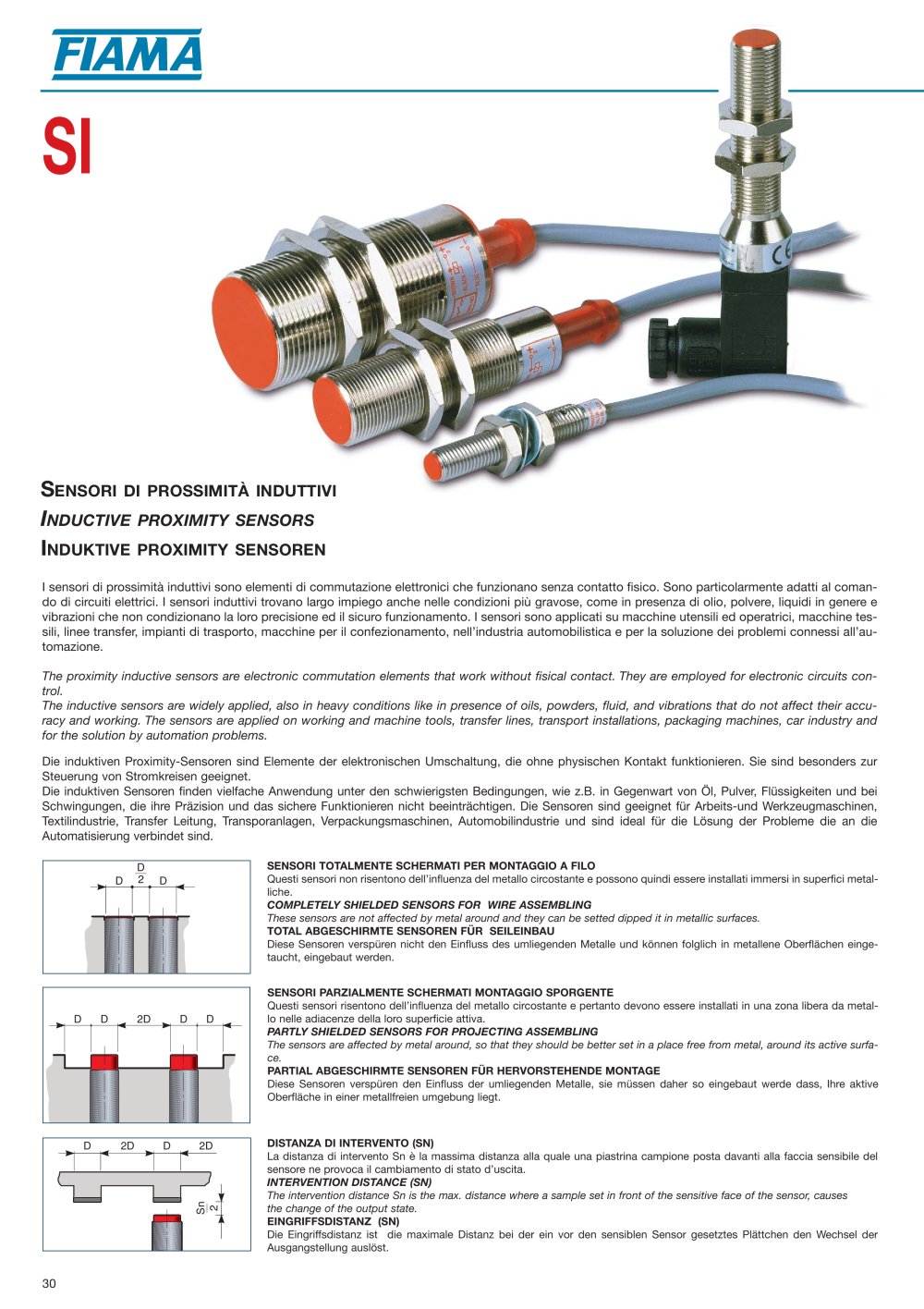 SI Inductive proximity sensors - FIAMA
