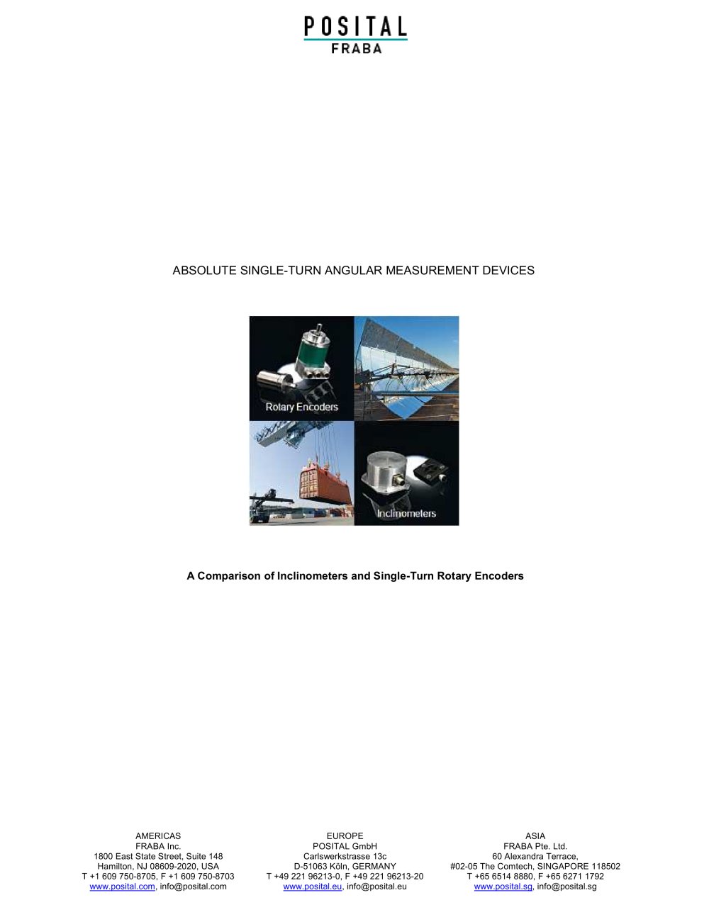 Inclinometers Vs Encoders - FRABA POSITAL