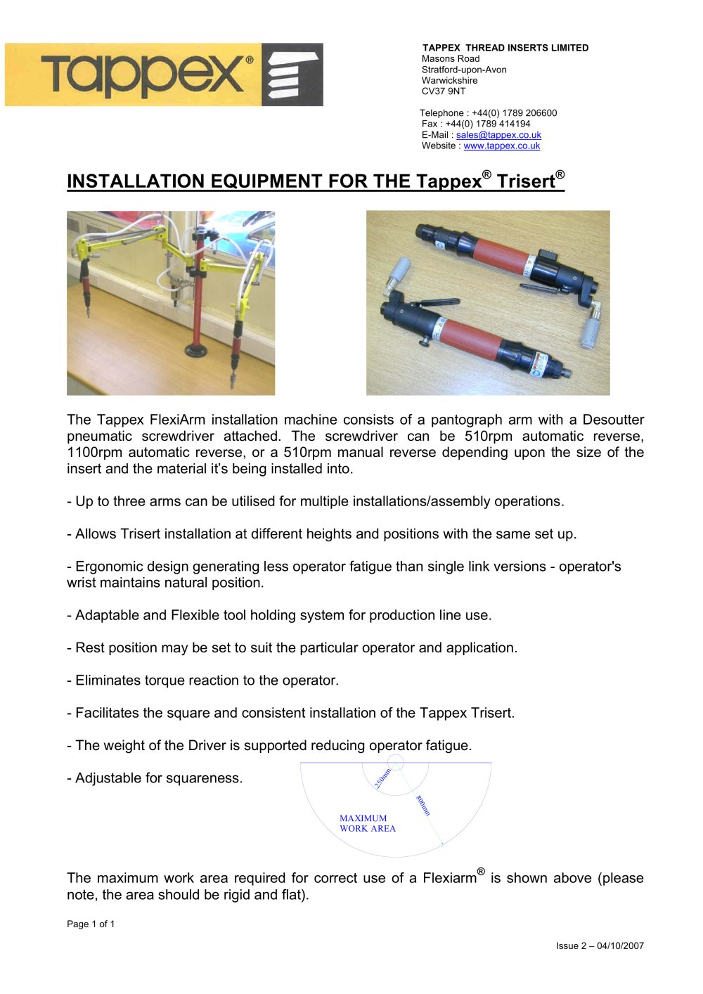 tappex FlexiArm - TAPPEX