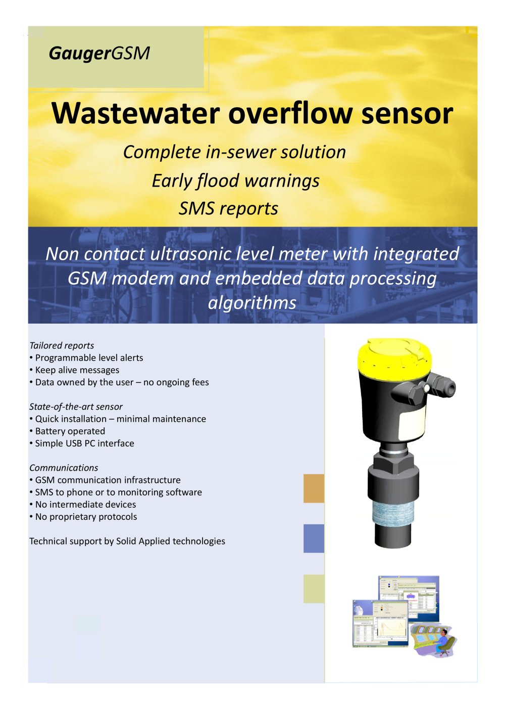 Wireless Sewer Monitoring with GaugerGSM - Solid Applied Technologies Ltd.