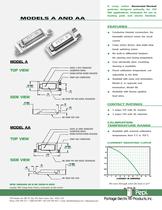 thermal protector sensor: Models A & AA