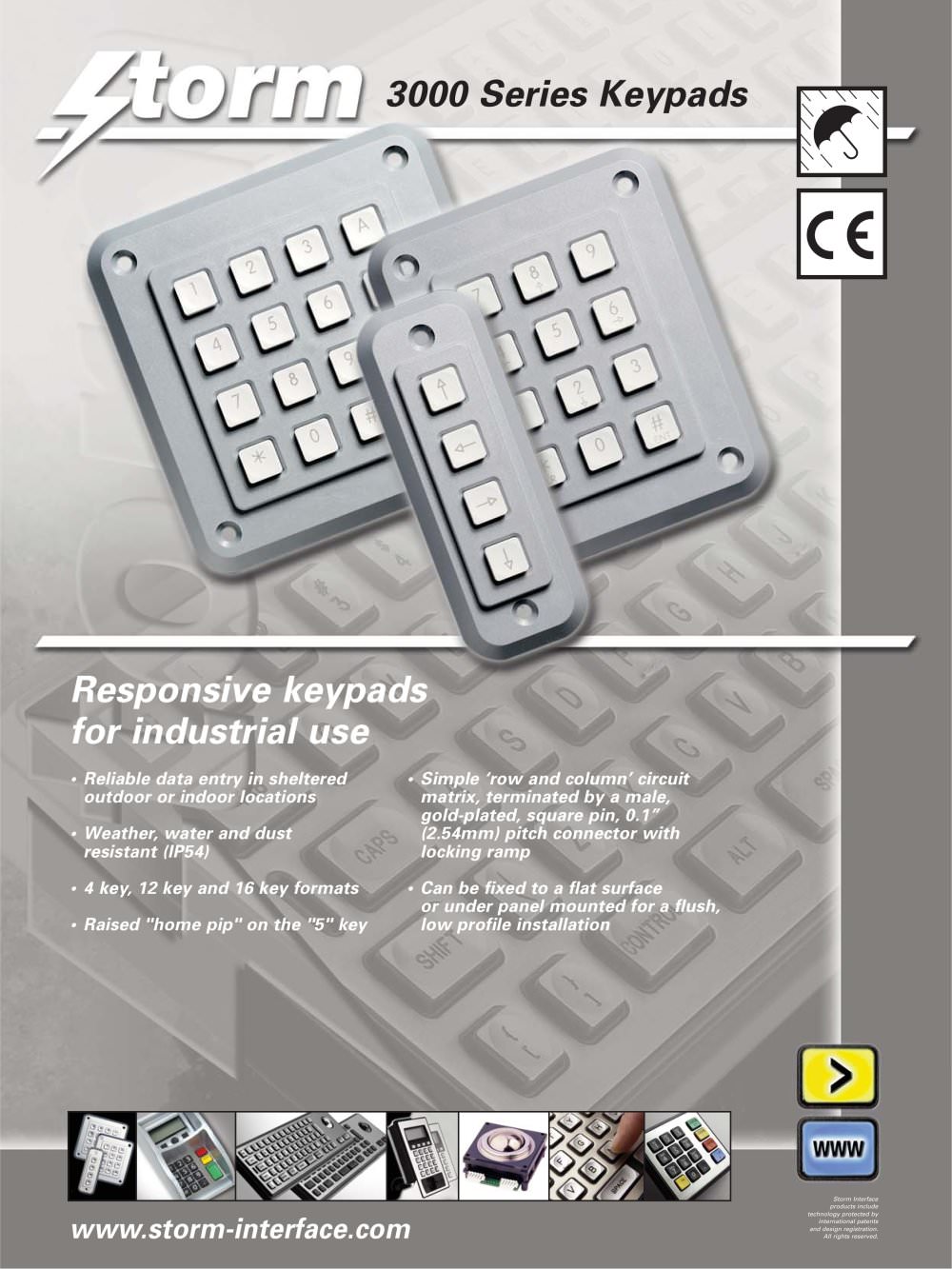 3000 Series - Durable Keypads - Storm Keymat Technology