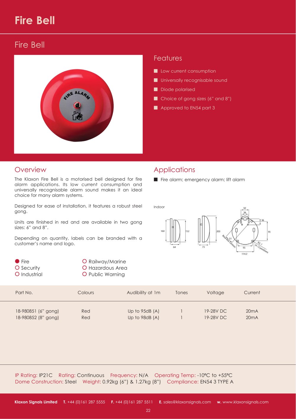 Fire Bell - Klaxon Signals