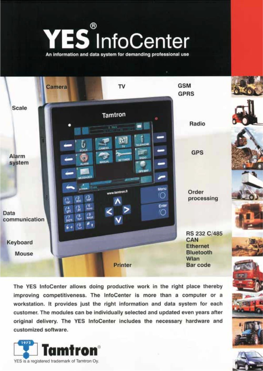 onboard weighing system for truck  YES InfoCenter - Tamtron