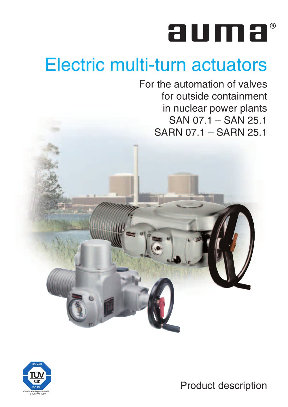 Multi-turn actuators for applictions in nuclear power plants - Outside Containment - AUMA