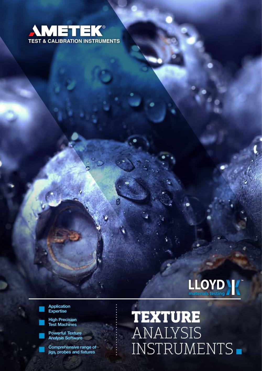 Texture Analysis Solutions - Lloyd Instruments