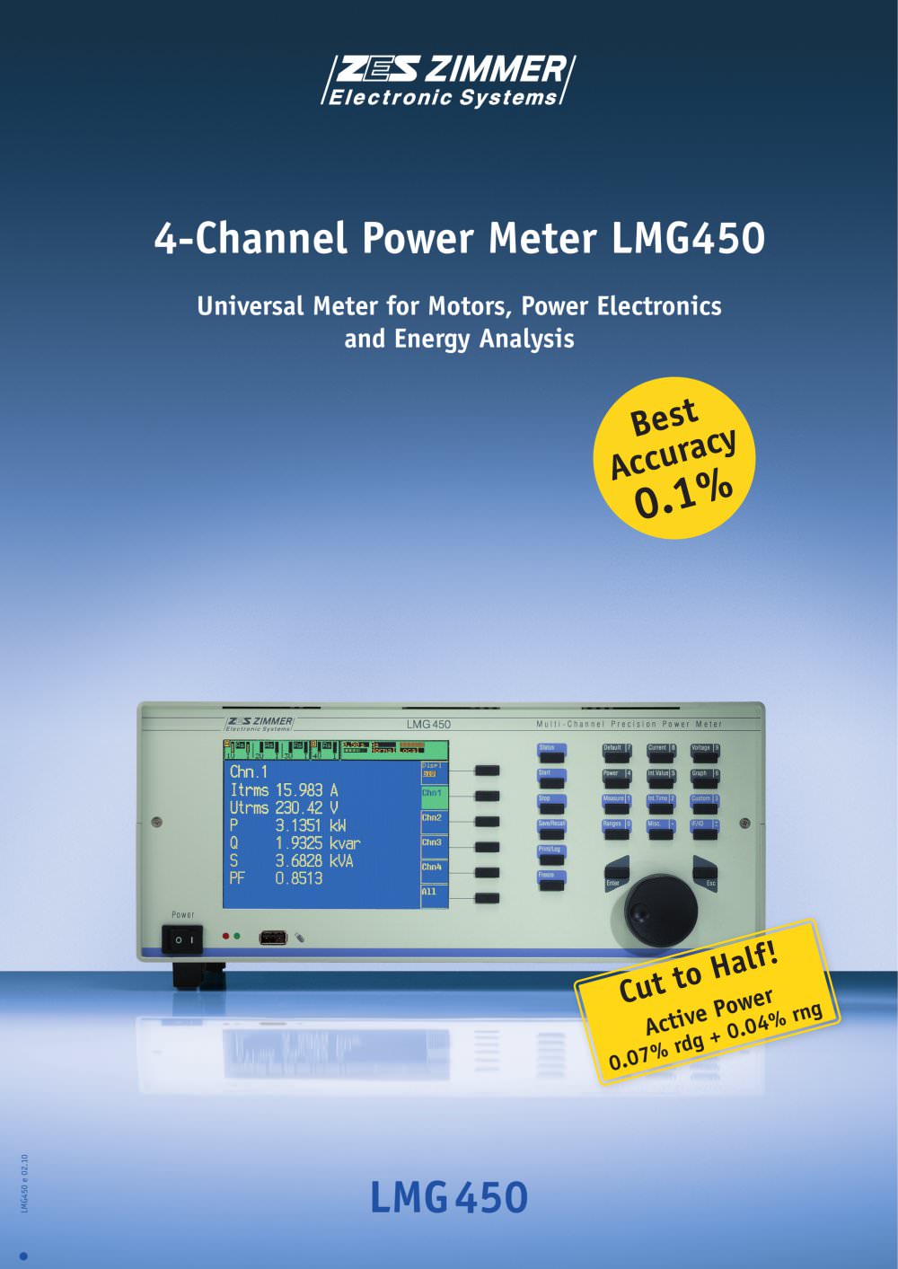 4-Channel Power Meter LMG450 - ZES ZIMMER Electronic Systems