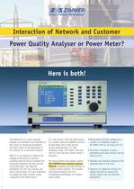 Interaction of Network and Customer - Power Quality Analyser or Power Meter