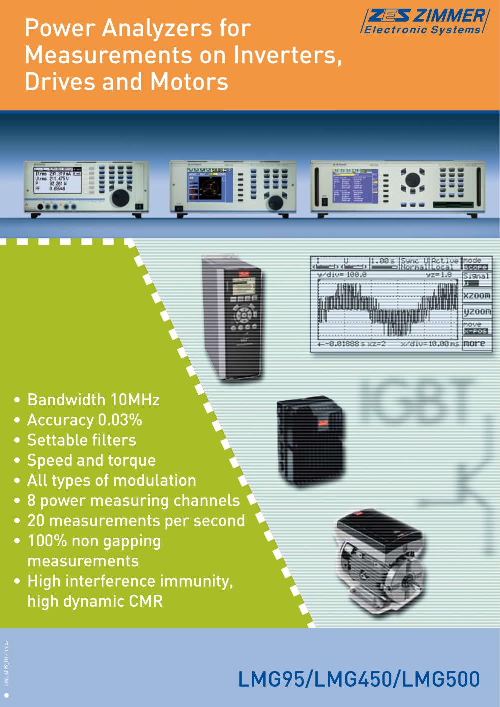 Power Analysers for Measurements on Inverters, Drives, Motors - ZES ZIMMER Electronic Systems
