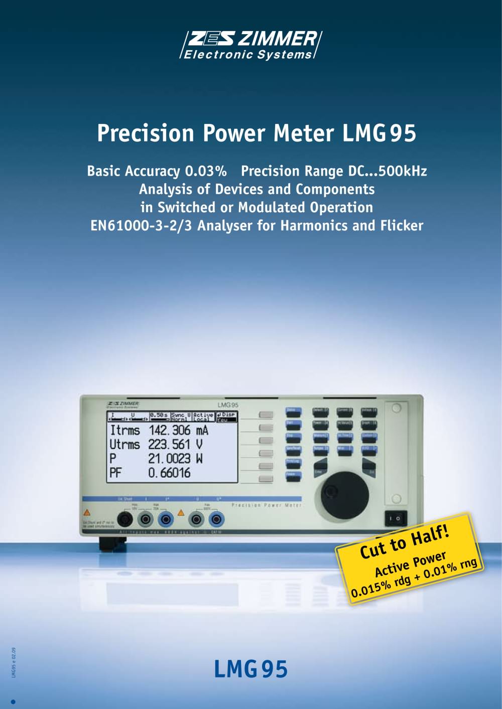 Precision Power Meter LMG95 - ZES ZIMMER Electronic Systems