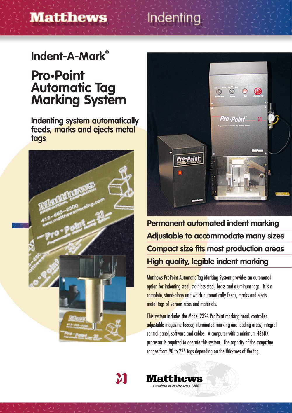 ProPoint� Tag Marking System - Matthews International
