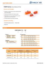 VMECA VOBF series suction cups : Oval, Bellows and Flat