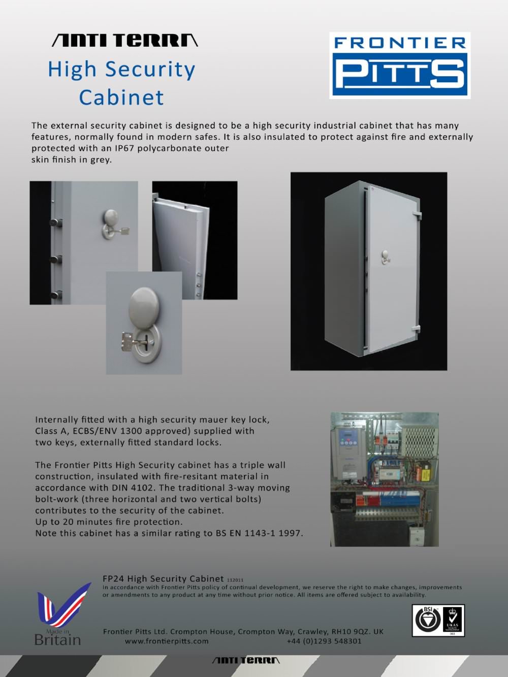 Terra High Security Cabinet - Frontier-Pitts