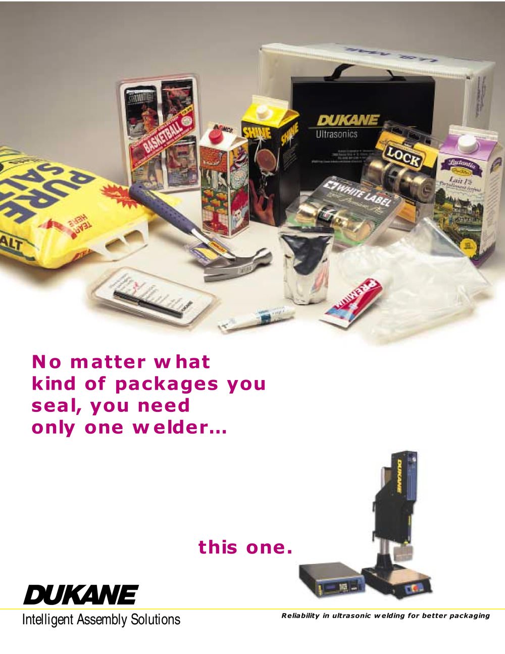 Dukane Ultrasonic Packaging Assembly - Dukane Intelligent Assembly Solutions