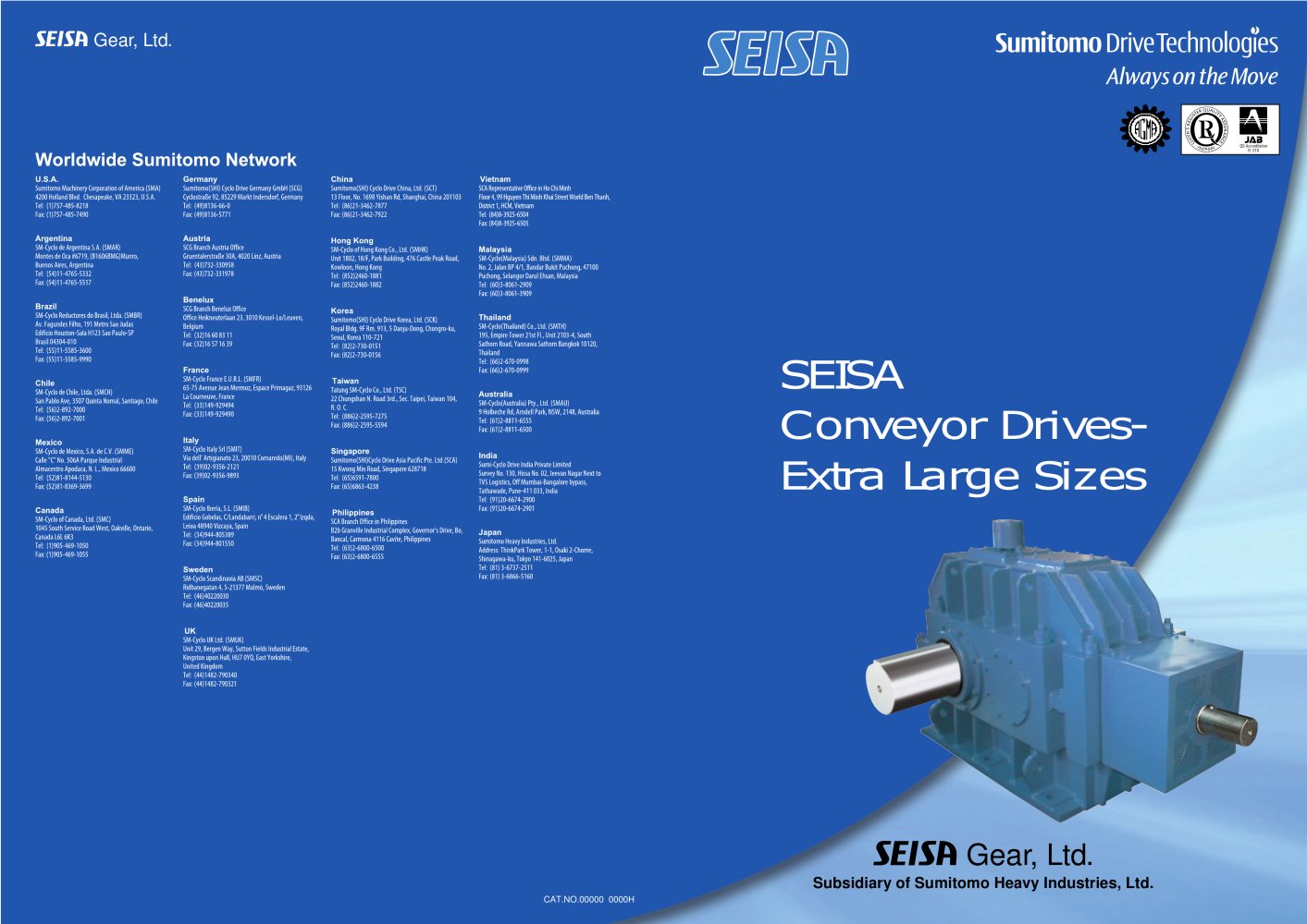 SEISA Conveyor Drives- Extra Large Sizes - SUMITOMO Drive Technologies America