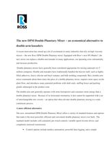 The new DPM Double Planetary Mixer - an economical alternative to double-arm kneaders