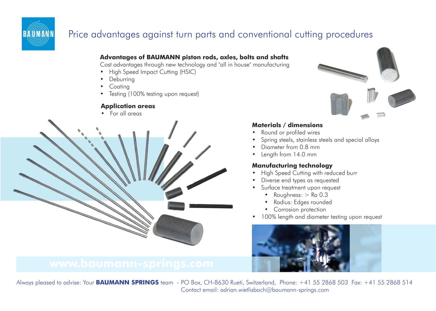 Flyer piston rods - BAUMANN SPRINGS