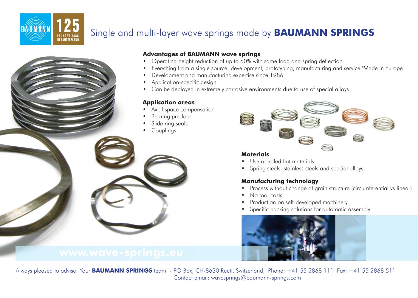 flyer wave springs baumann springs ltd pdf catalogue spring production flyer