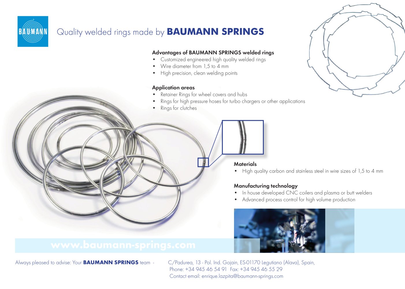 Flyer welded Rings - BAUMANN SPRINGS