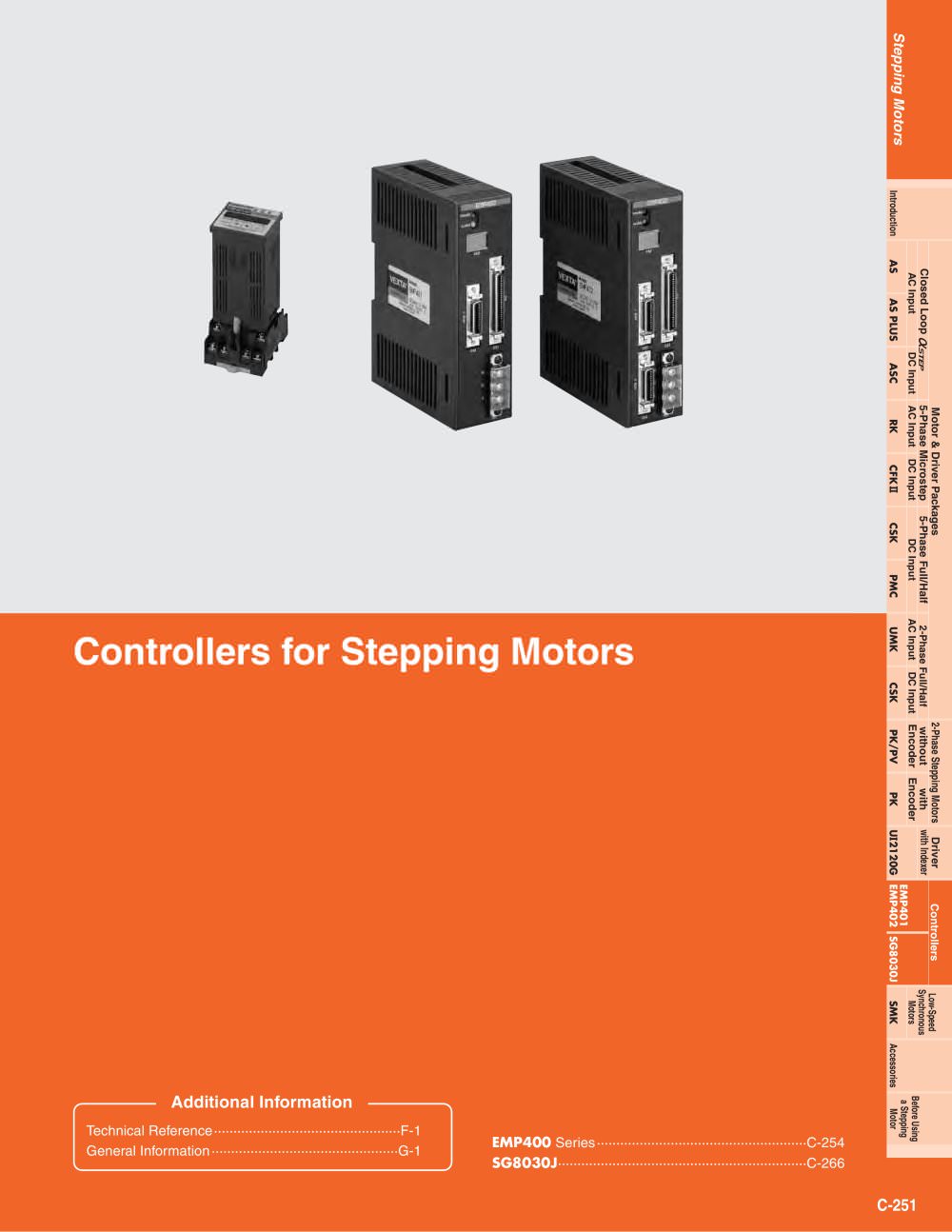 Controllers for Stepping Motors - ORIENTAL MOTOR