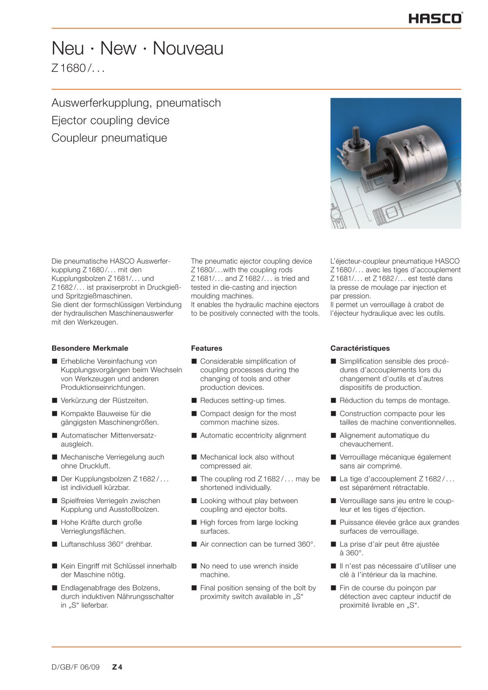 Ejector coupling device - Z1680 - HASCO