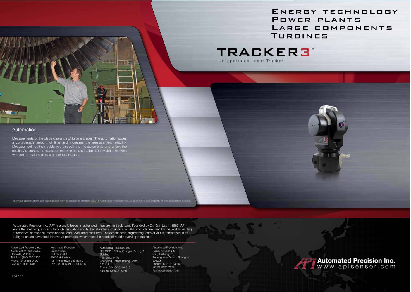 Energy technology: Power plants, turbines (Flyer) - API - Automated Precision Europe GmbH