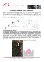 Steel Production: Alignment of roller series at BAO Steel in China