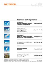 DICTATOR  Door Operators DICTAMAT for sliding doors and hinged doors