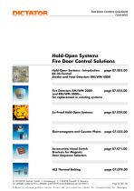 DICTATOR Fire protection - hold open systems