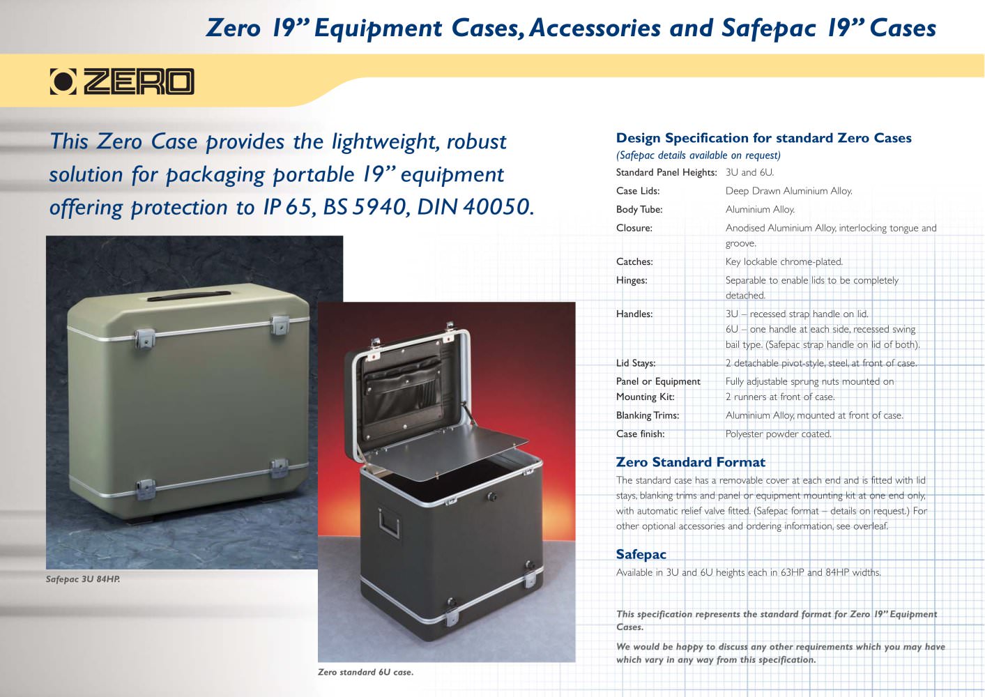 19" 3U and 6U Transportable aluminium Equipment Case - Zero Manufacturing