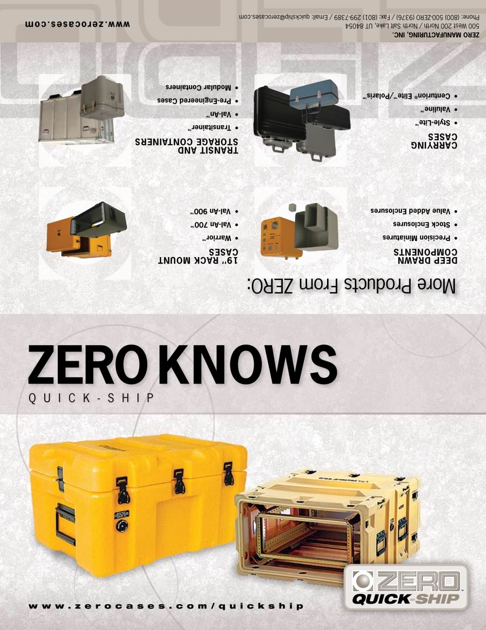 Quick-Ship Brochure - Zero Manufacturing