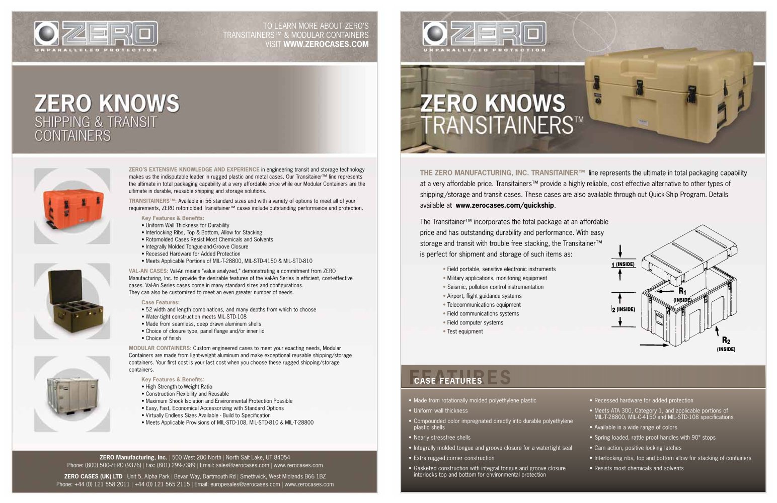 Transitainer Rotomoulded rugged carry cases - Zero Manufacturing