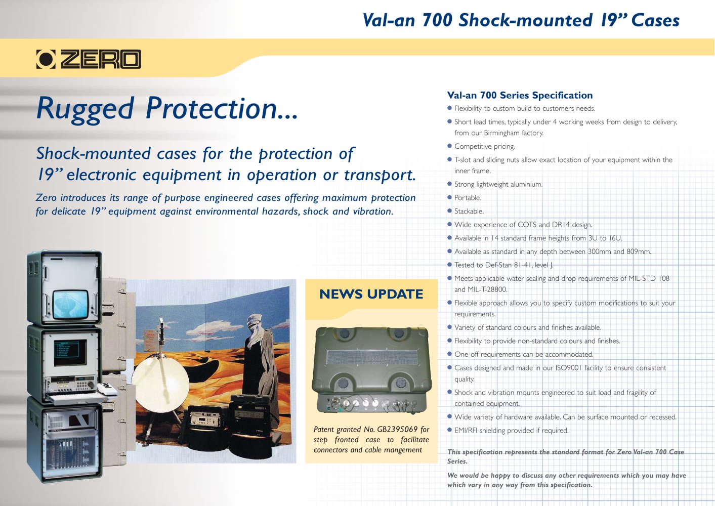 Val-An 700 EU Aluminium shock mounted 19" rack Cases - Zero Manufacturing
