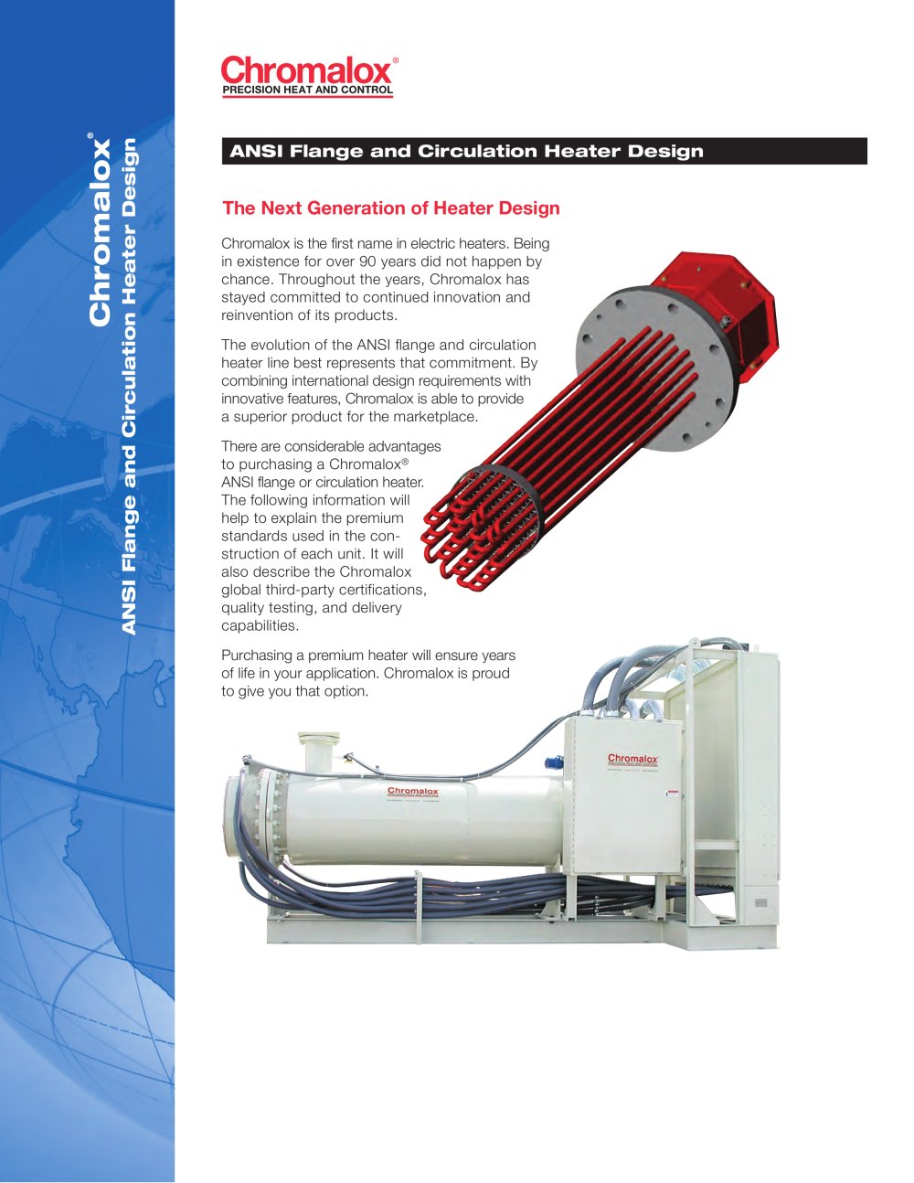 ANSI Flange and Circulation Heater Design Product Data Sheet - Chromalox