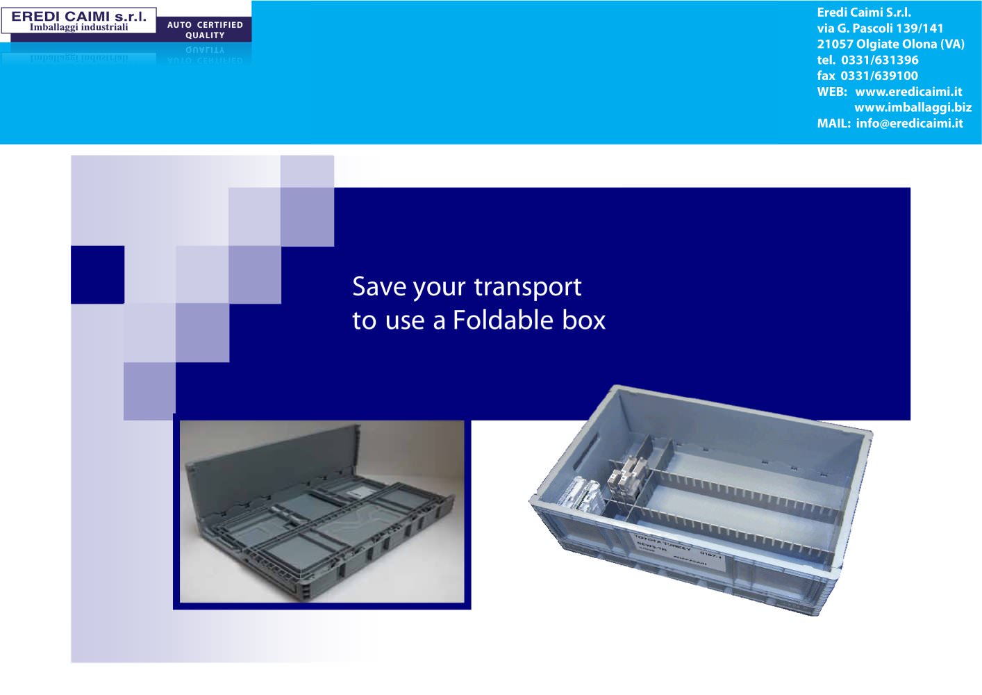 BOX FOLDABLE - Eredi Caimi