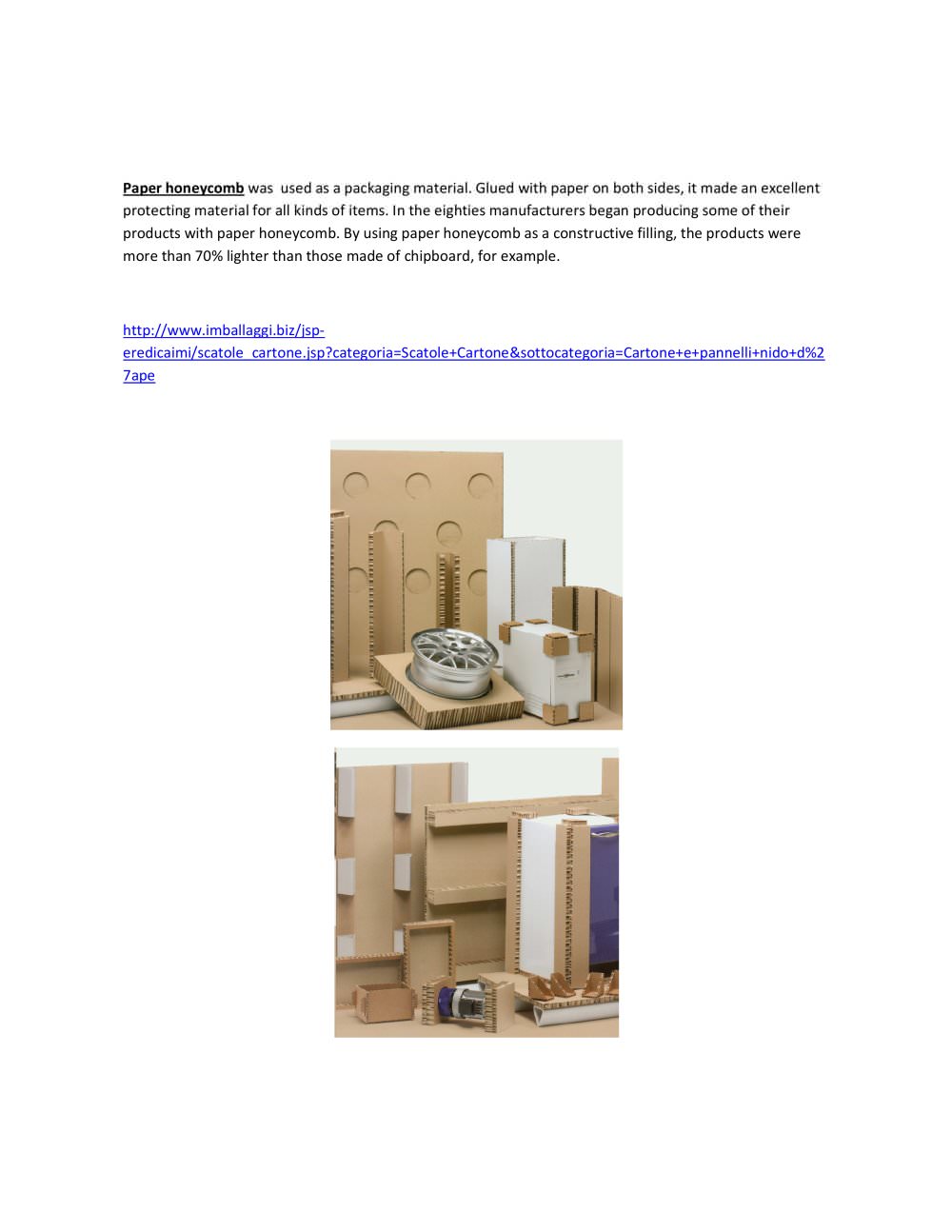 carton pannel honeycomb - Eredi Caimi