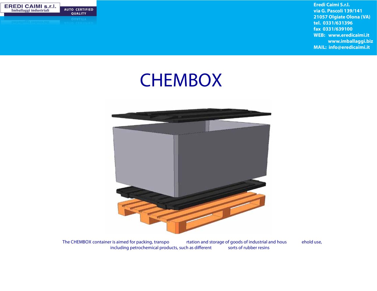 CHEMICAL BOX - Eredi Caimi